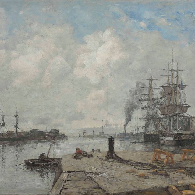 Eugène Boudin — Булонь-сюр-Мер, ле-порт, набережная Аккостаж