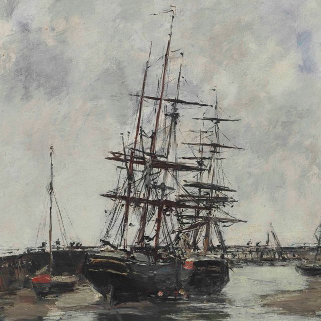 Eugène Boudin — Трувиль, ла-Жете, маре-бассе