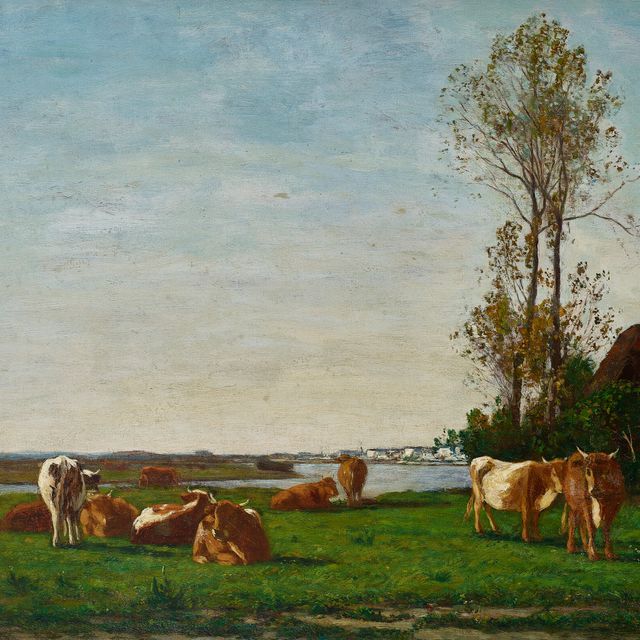 Eugène Boudin — Замок и усадьба на границе Туков