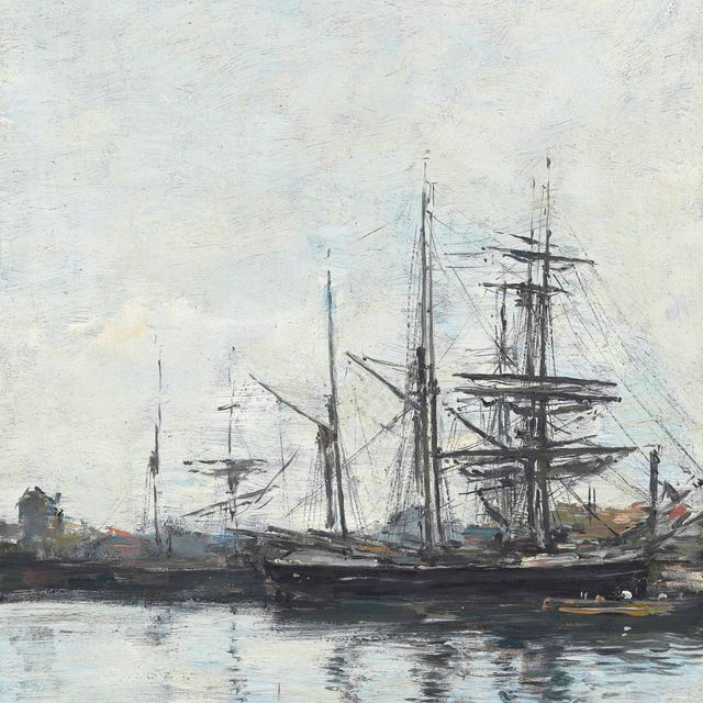 Eugène Boudin — Довиль. Труа-мат на набережной