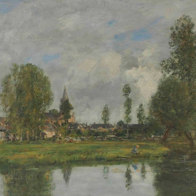 Eugène Boudin — Деревня в окрестностях Дюнкерка