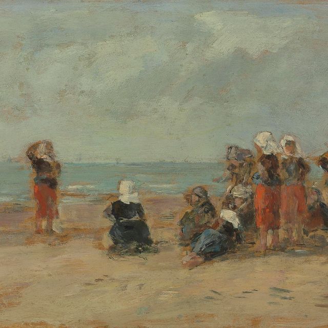 Eugène Boudin — Пещерки на пляже Берк