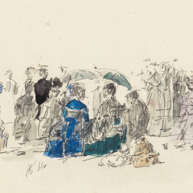 Eugène Boudin — Сцена на пляже