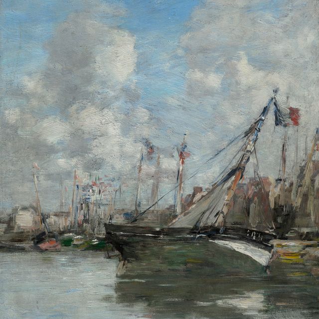 Eugène Boudin — Трувиль, барки с друзьями