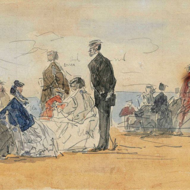 Eugène Boudin — Сцена на пляже