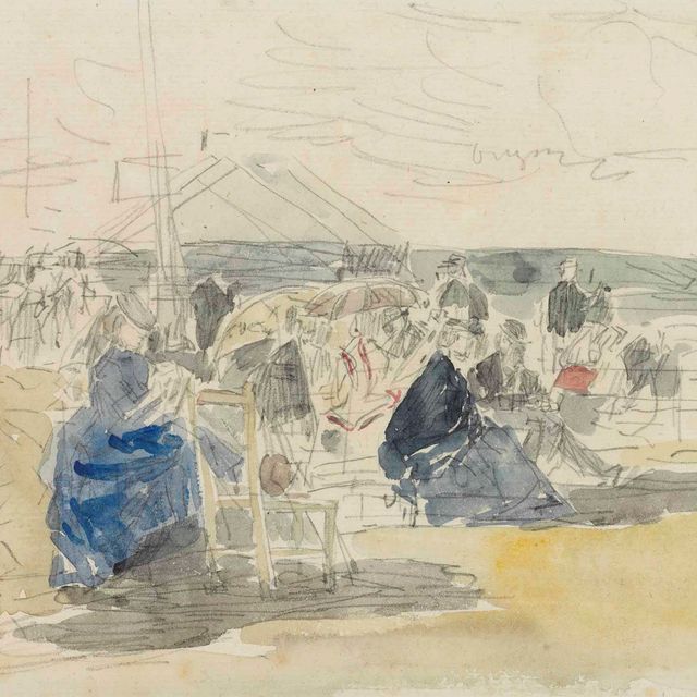 Eugène Boudin — Сцена на пляже