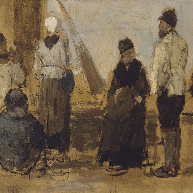 Eugène Boudin — Туристы и путешественницы на набережной Онфлера