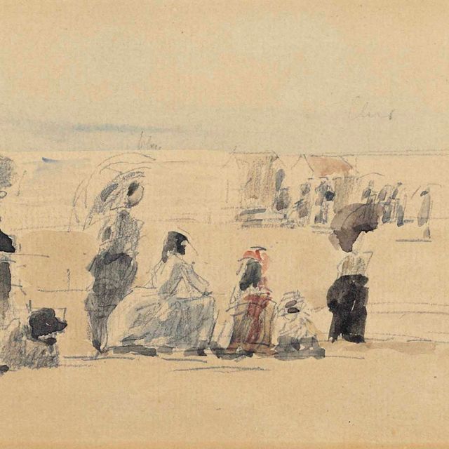Eugène Boudin — Сцена на пляже