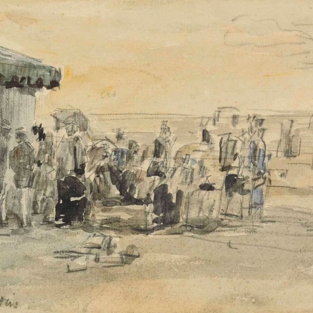 Eugène Boudin — Сцена на пляже