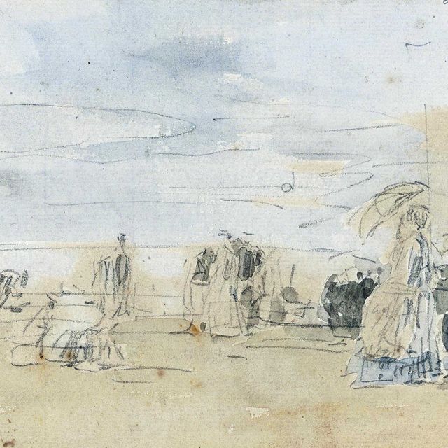 Eugène Boudin — Сцена на пляже