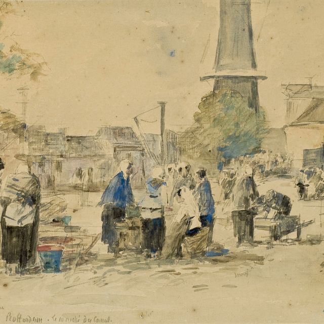 Eugène Boudin — Марш канала в Роттердаме