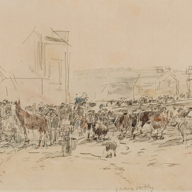 Eugène Boudin — Марш лучших воинов в Бретани