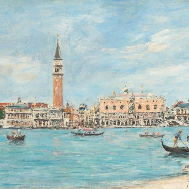 Eugène Boudin — Венеция. Колокольня, Дворец дожей и Пьяццетта. В честь Святого Георгия