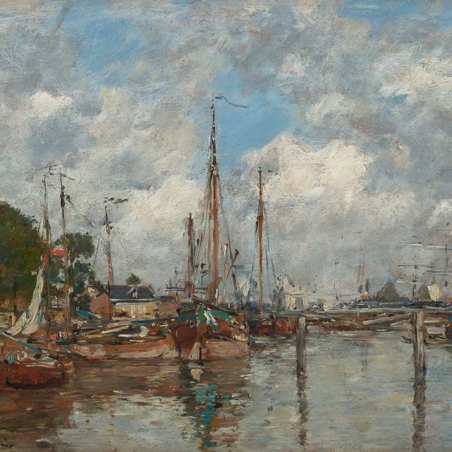 Eugène Boudin — Трувиль, портовая монета