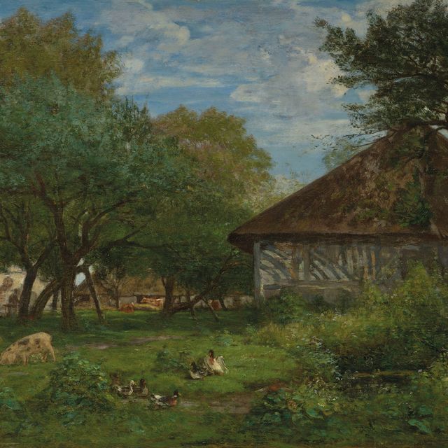 Eugène Boudin — Ферма в окрестностях Онфлера