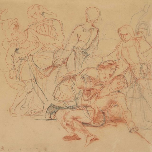 Eugène Delacroix — Труд для "Смерти Гамлета"