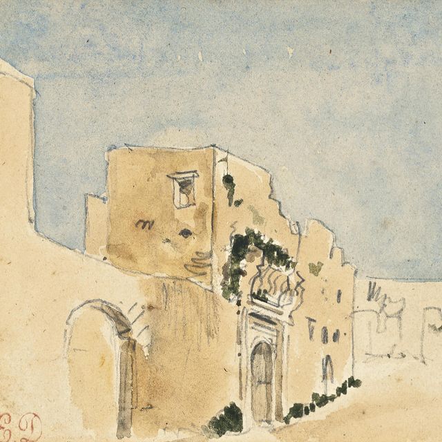 Eugène Delacroix — Здание в марокканском стиле