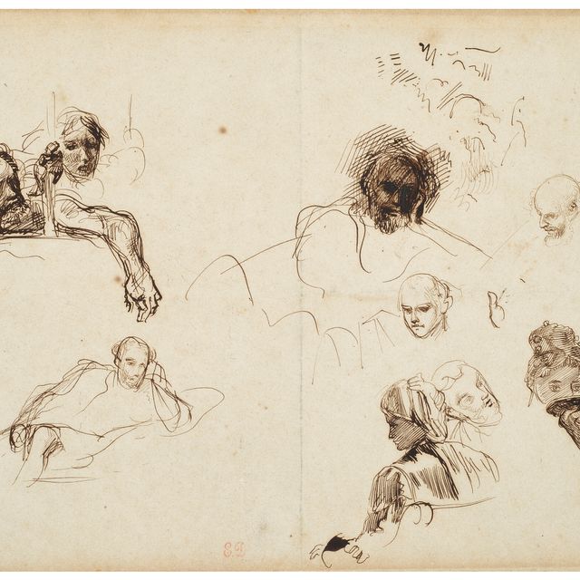 Eugène Delacroix — Этюды для Торквато Тассо в "Сумасшедшем доме" и другие рисунки