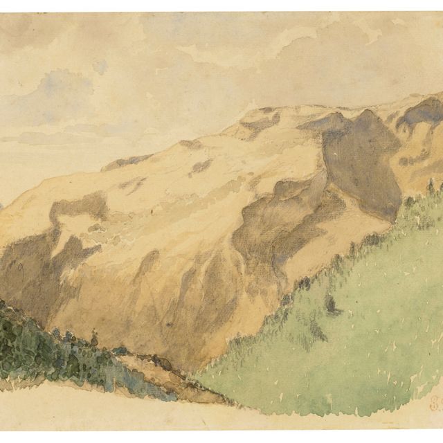 Eugène Delacroix — Вид на Пиренеи