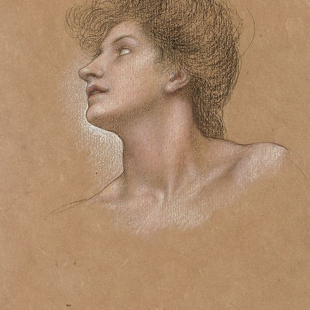 Evelyn De Morgan — Исследование женской головы в профиль справа