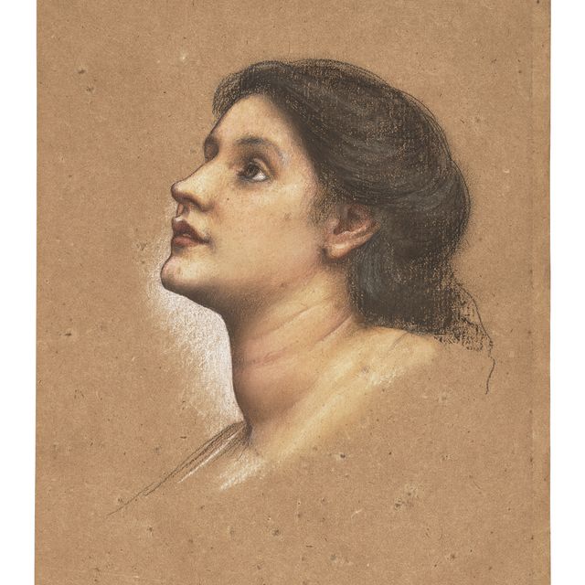 Evelyn De Morgan — Голова молодой девушки