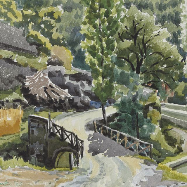 Fairfield Porter — Пейзаж с мостом