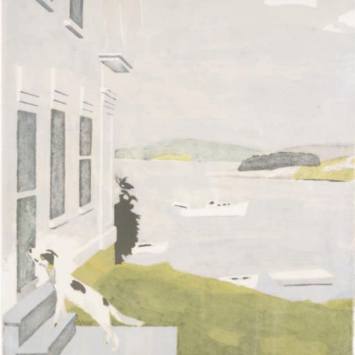 Fairfield Porter — Собака у двери (Boo Boo at the Door), из десяти литографий десяти художников (Людман, 19)