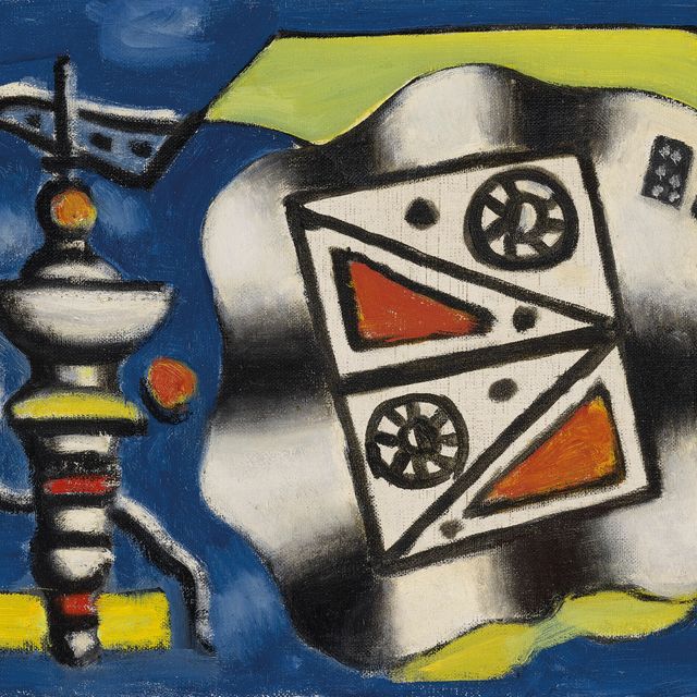 Fernand Léger — Композиция "sur fond bleu"