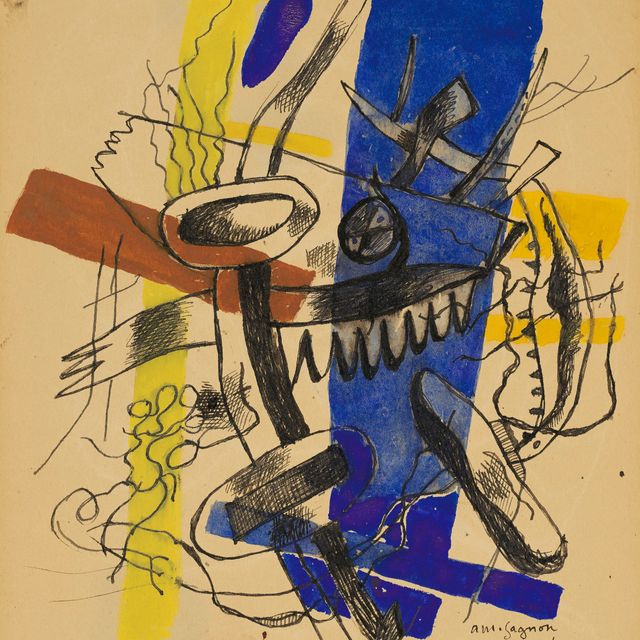 Fernand Léger — Композиция ( прямая и оборотная стороны )