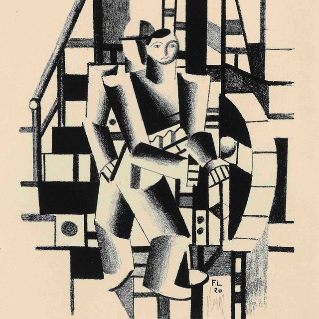 Fernand Léger — Композиция "Двое персонажей" из "Die Schaffenden", № 4 (Сапфир 2)