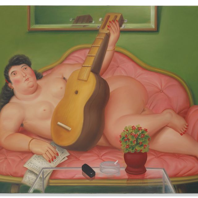 Fernando Botero — Женщина а-ля гитара