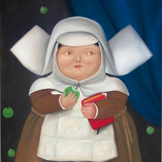 Fernando Botero — Монахиня ест яблоко