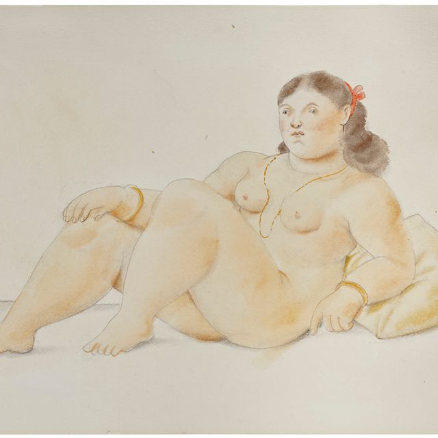 Fernando Botero — Сидящая женщина