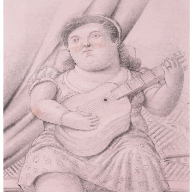 Fernando Botero — Женщина с гитарой