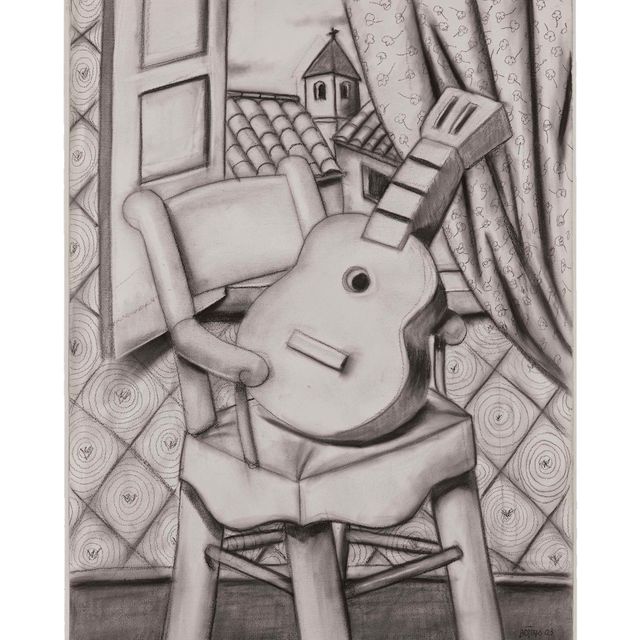 Fernando Botero — Гитара на шезлонге