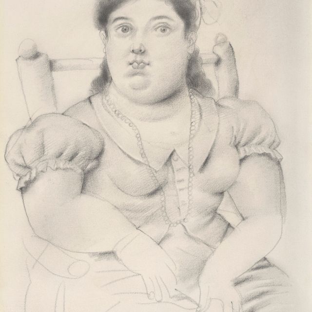 Fernando Botero — Сидящая женщина