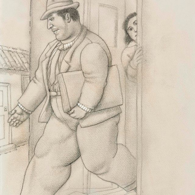 Fernando Botero — Мужчина, идущий на работу