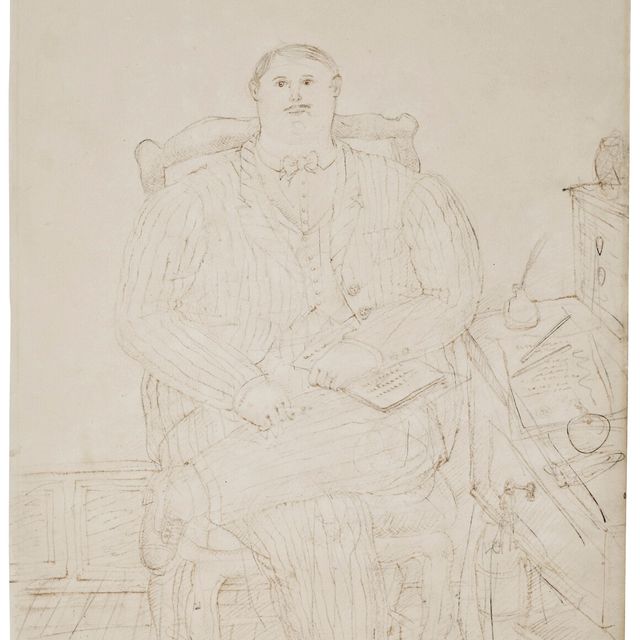 Fernando Botero — Сидящий мужчина
