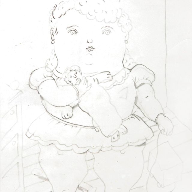 Fernando Botero — Нинья кон муньека (девочка с куклой)
