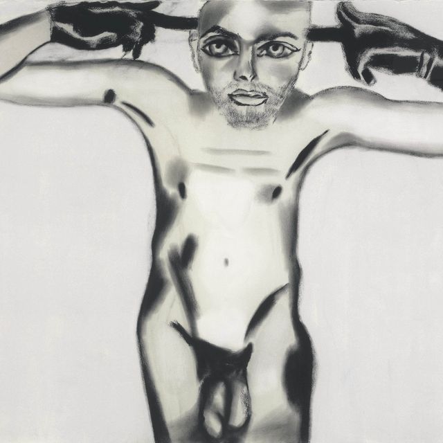 Francesco Clemente — Автопортрет в черных перчатках