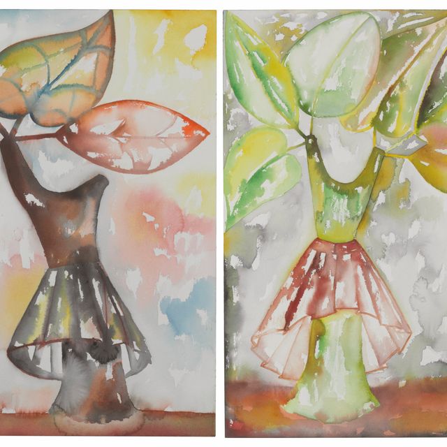 Francesco Clemente — Две акварели без названия