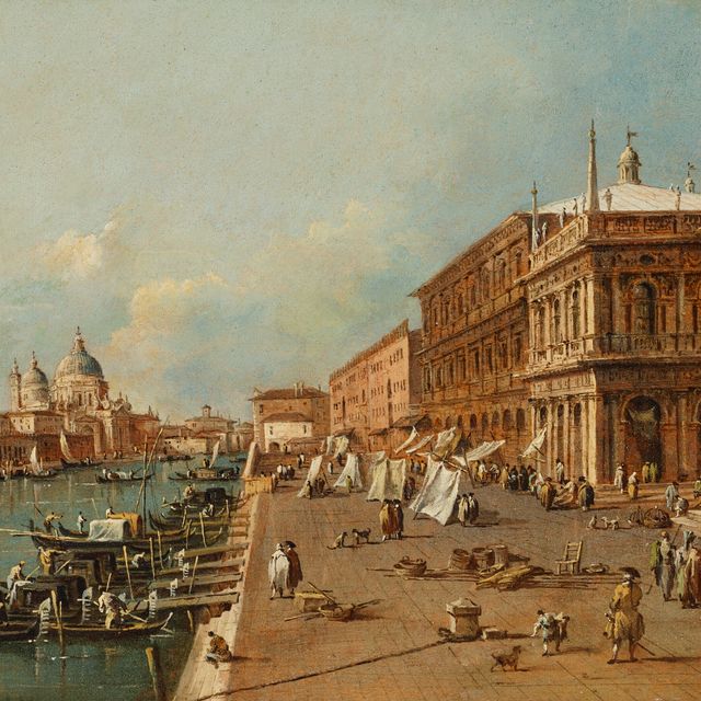 Francesco Guardi — Венеция: Моло с библиотекой, Пунта-делла-Догана и Санта-Мария-делла-Салюте