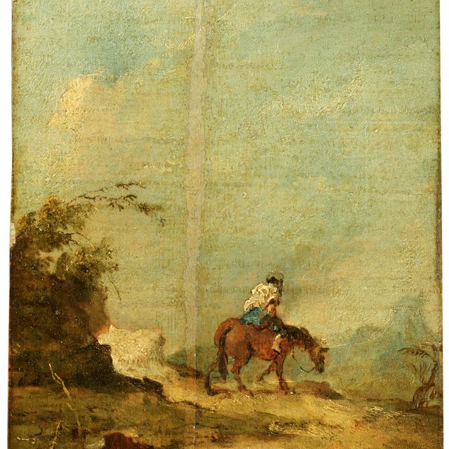 Francesco Guardi — Всадник на фоне пейзажа