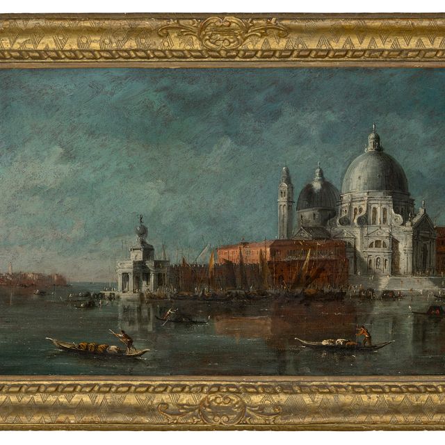Francesco Guardi — Венеция: Пунта-делла-Догана с Санта-Мария-делла-Салюте, Гвидекка и церковью Сантиссимо Реденторе за ее пределами.