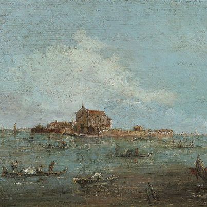 Francesco Guardi — Остров Сан-Кристофоро, недалеко от Мурано, Венеция