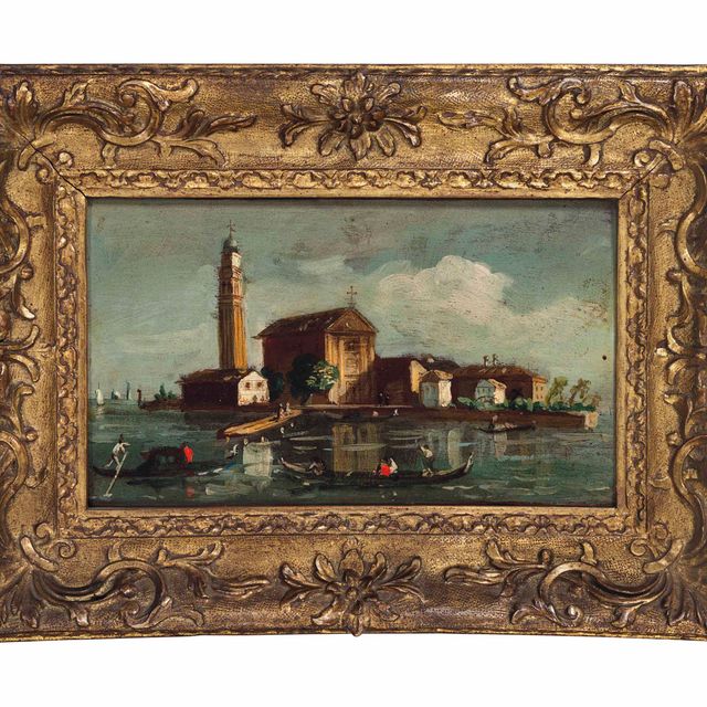 Francesco Guardi — Каприччио с островом в Венецианской лагуне