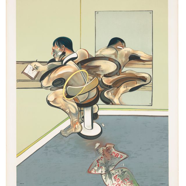 Francis Bacon — Фигурная надпись, отраженная в зеркале
