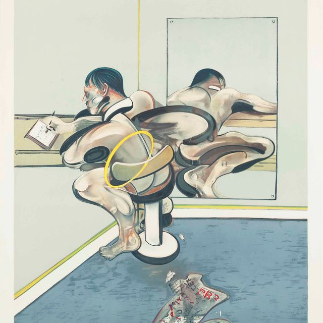 Francis Bacon — Фигурная надпись, отраженная в зеркале