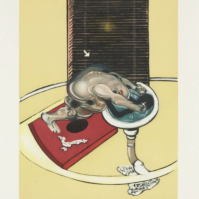 Francis Bacon — Фигура у раковины, из "Реквиема по завершению времен"
