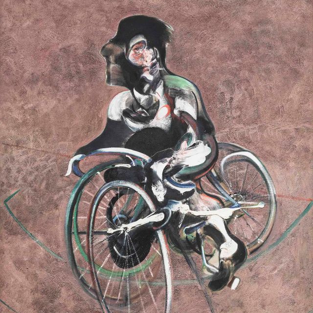 Francis Bacon — Портрет Джорджа Дайера верхом на велосипеде (каталожный номер Heni Productions Q1B)
